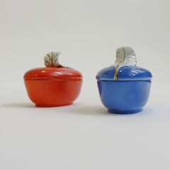 Pareja de detalles de boda de porcelana de Richard Ginori o Doccia, Italia, años 40