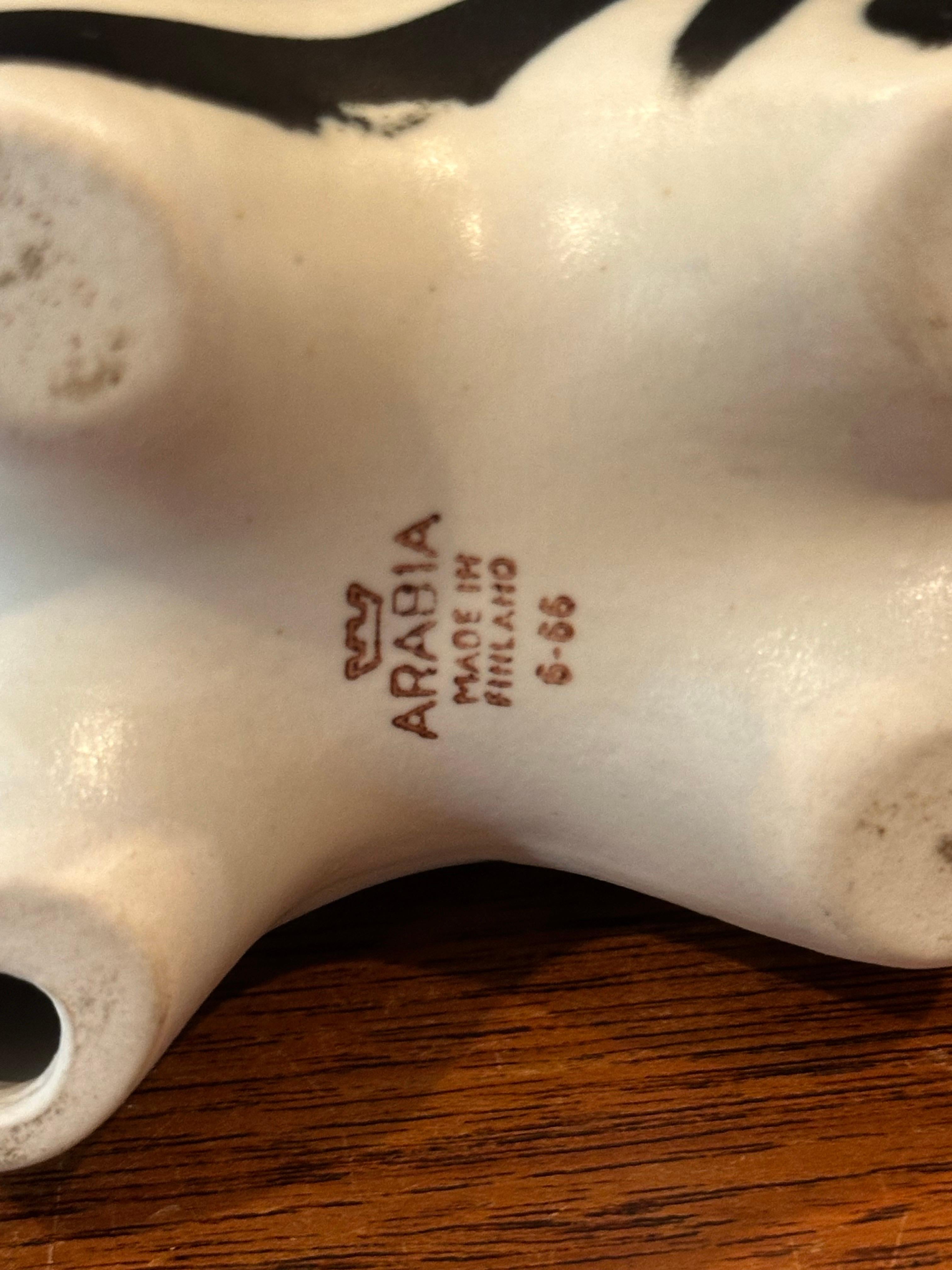 Coppia di sculture di Zebra in porcellana di Taisto Kaassinenv per Arabia of Finland in vendita 8