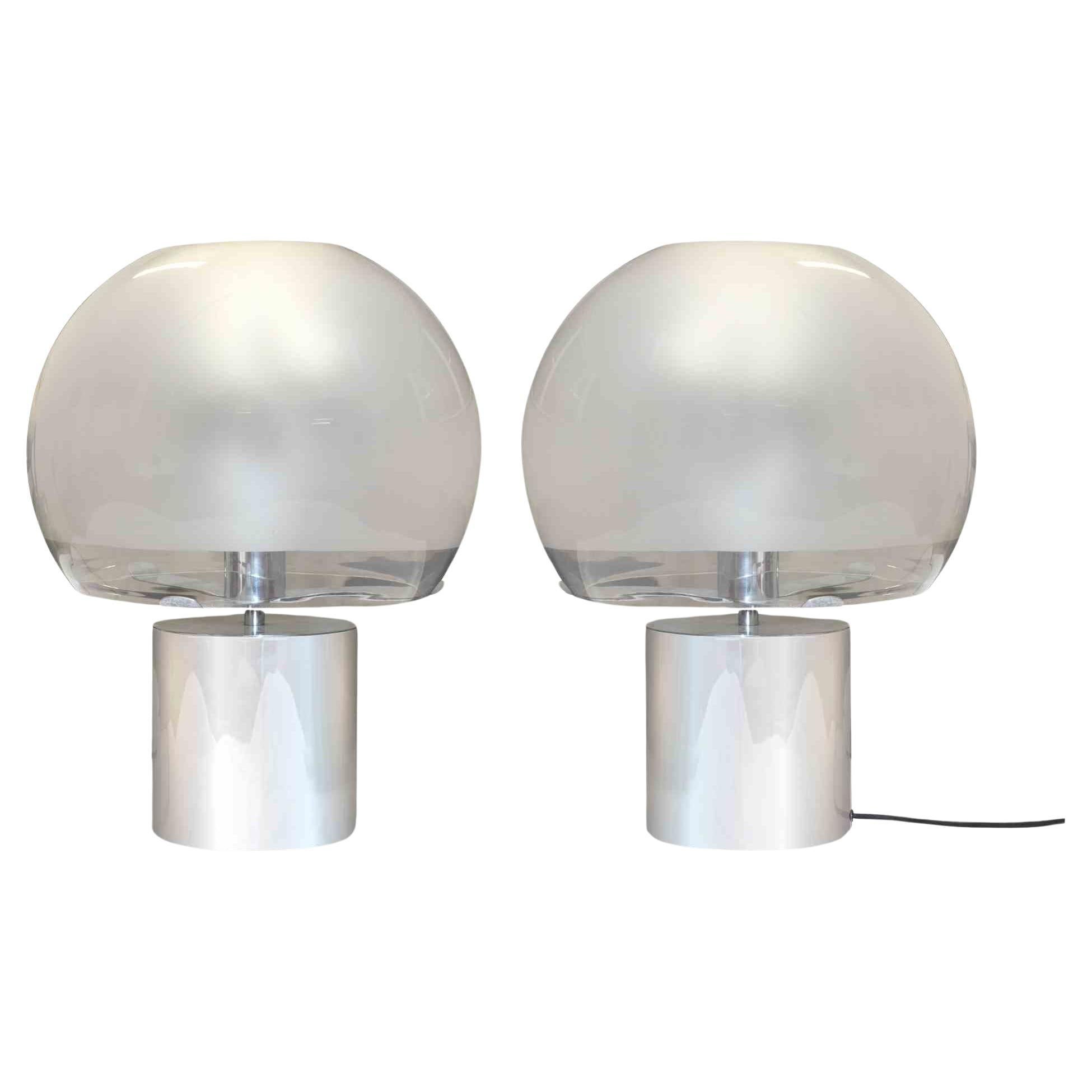 Pair of Porcino Table Lamp by Luigi Caccia Dominioni for Azucena, Italy, 1966 For Sale