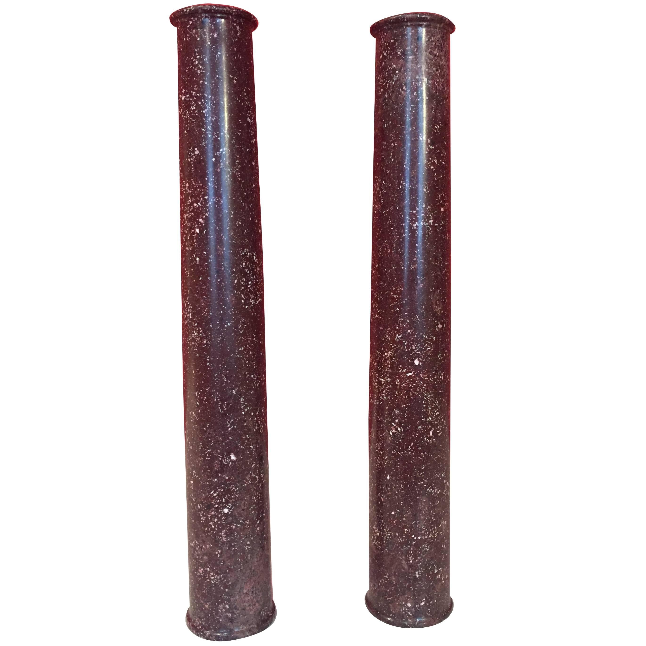 Pair of Porphyry Columns