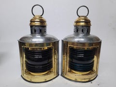 Pair of Port and Starboard Boat Lanterns