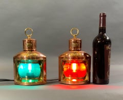 Pair of Port and Starboard English Ship’s Lanterns