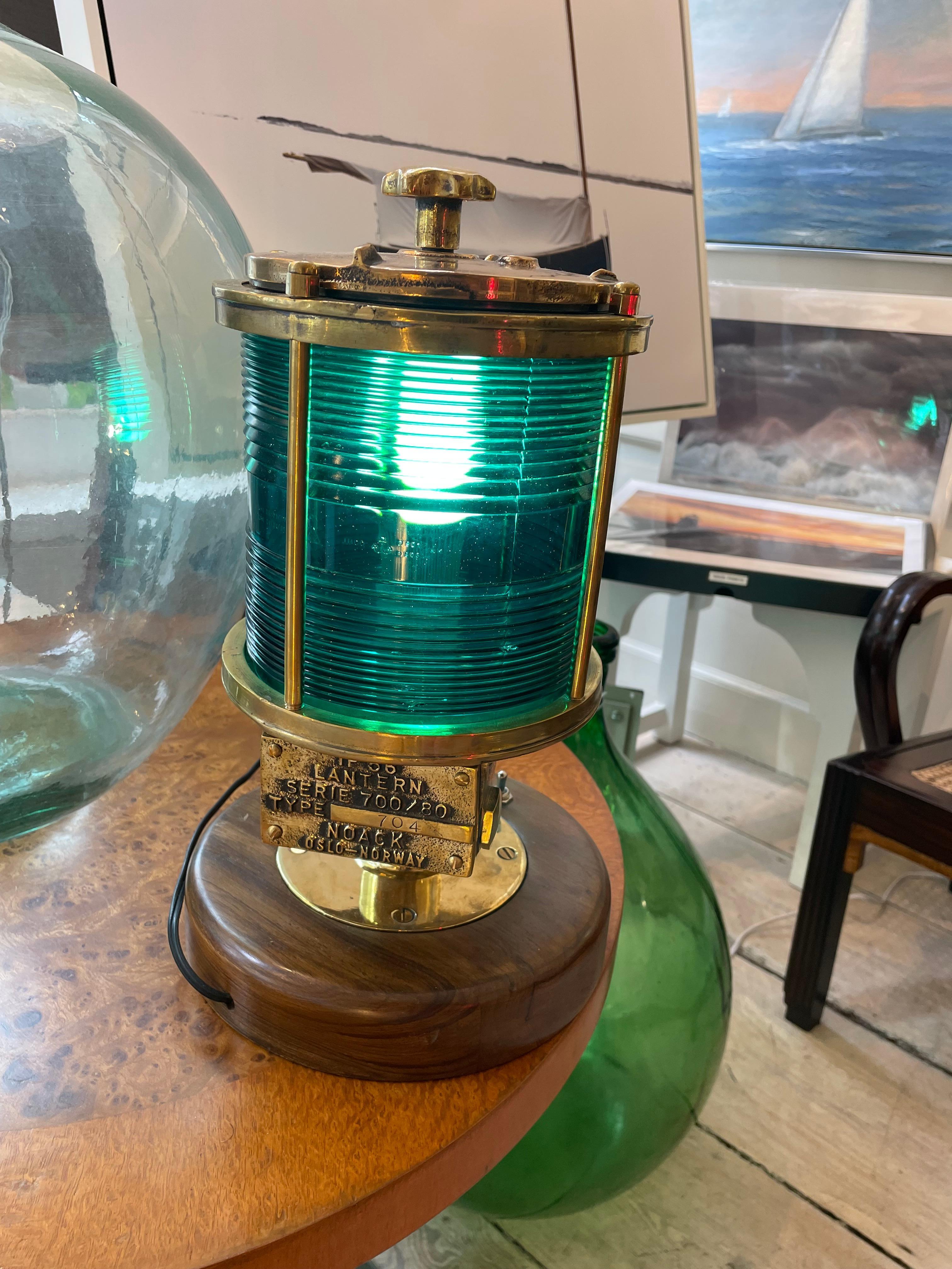 Pair of Port and Starboard Fresnel Lens Navigational Nautical Post Lights 1