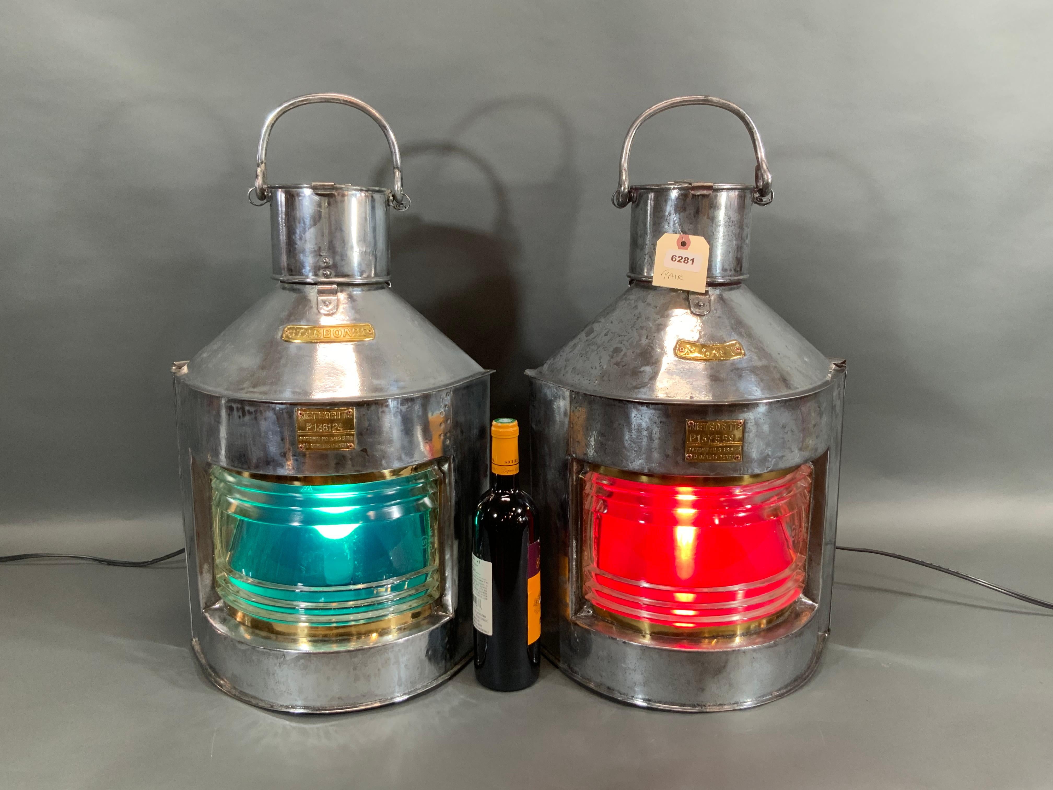 antique port and starboard lanterns