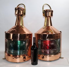 Pair of Port and Starboard Ships Lanterns