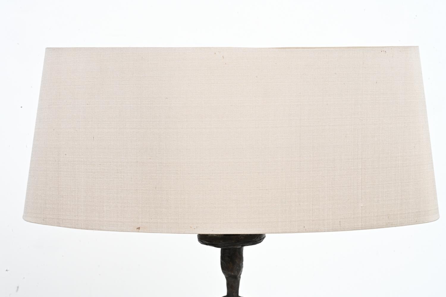 Italian Pair Of Porta Romana Table Lamps in the Style of Alberto Giacometti For Sale
