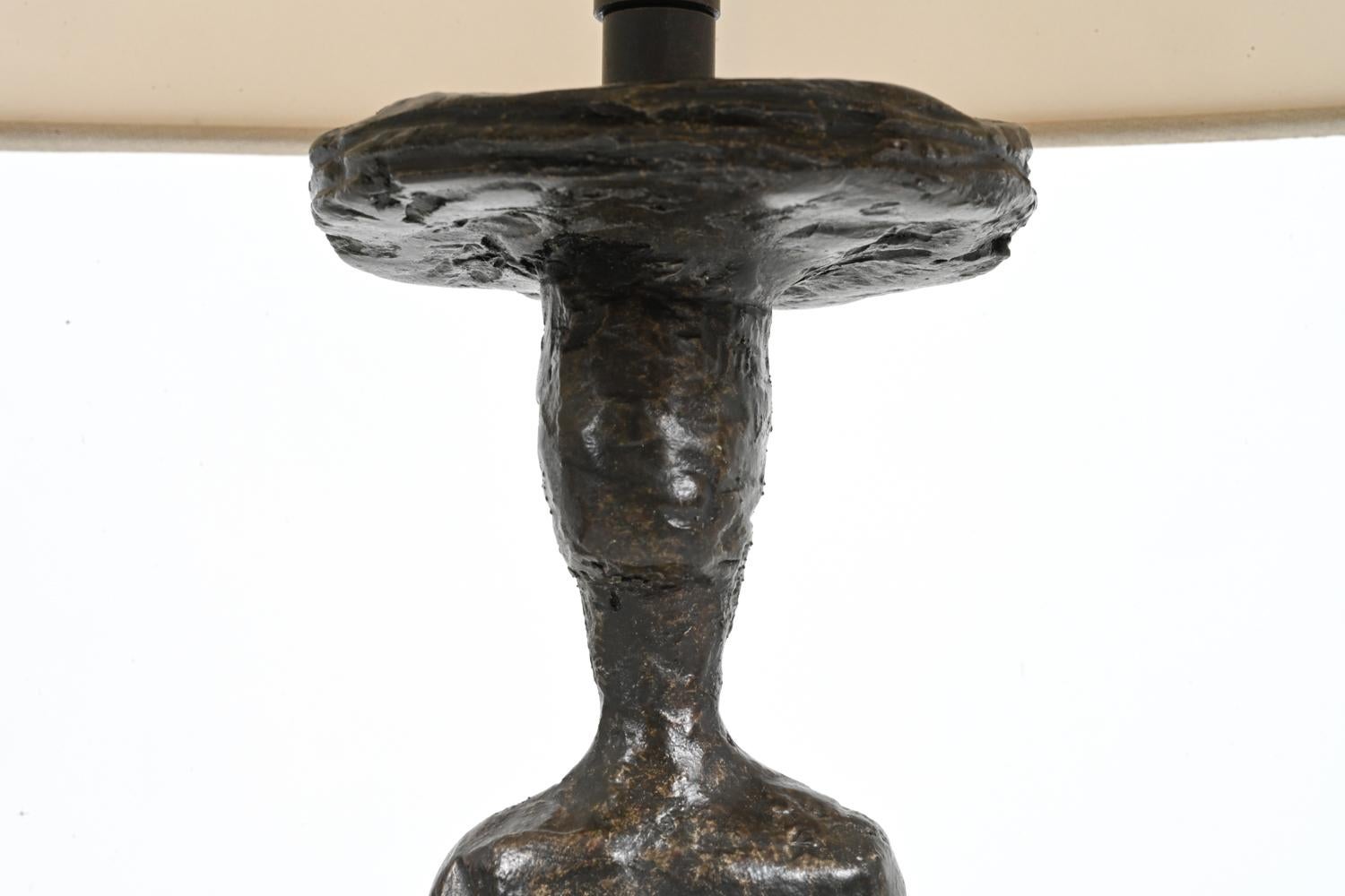 Resin Pair Of Porta Romana Table Lamps in the Style of Alberto Giacometti For Sale