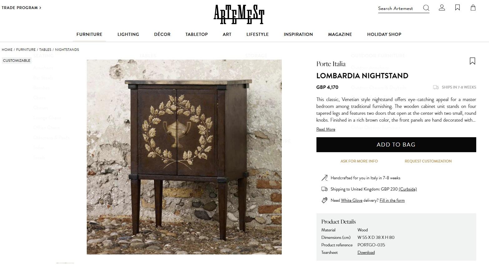 Royal House Antiques

Royal House Antiques freut sich, dieses atemberaubende Paar Porte Italia Lombardia Nachttische oder Beistelltische mit Schranksockel zum Verkauf anbieten zu können (UVP £8,340).

Bitte beachten Sie die Liefergebühr aufgeführt
