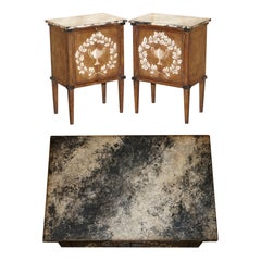 PAR DE MESAS DE CAMA PORTE ITALIA LOMBARDIA NiGHTSTANDS