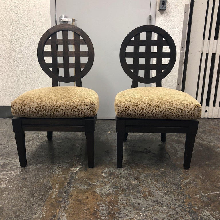 Pair Of Portico Side Chairs By Orlando Diaz Azcuy For Mcguire