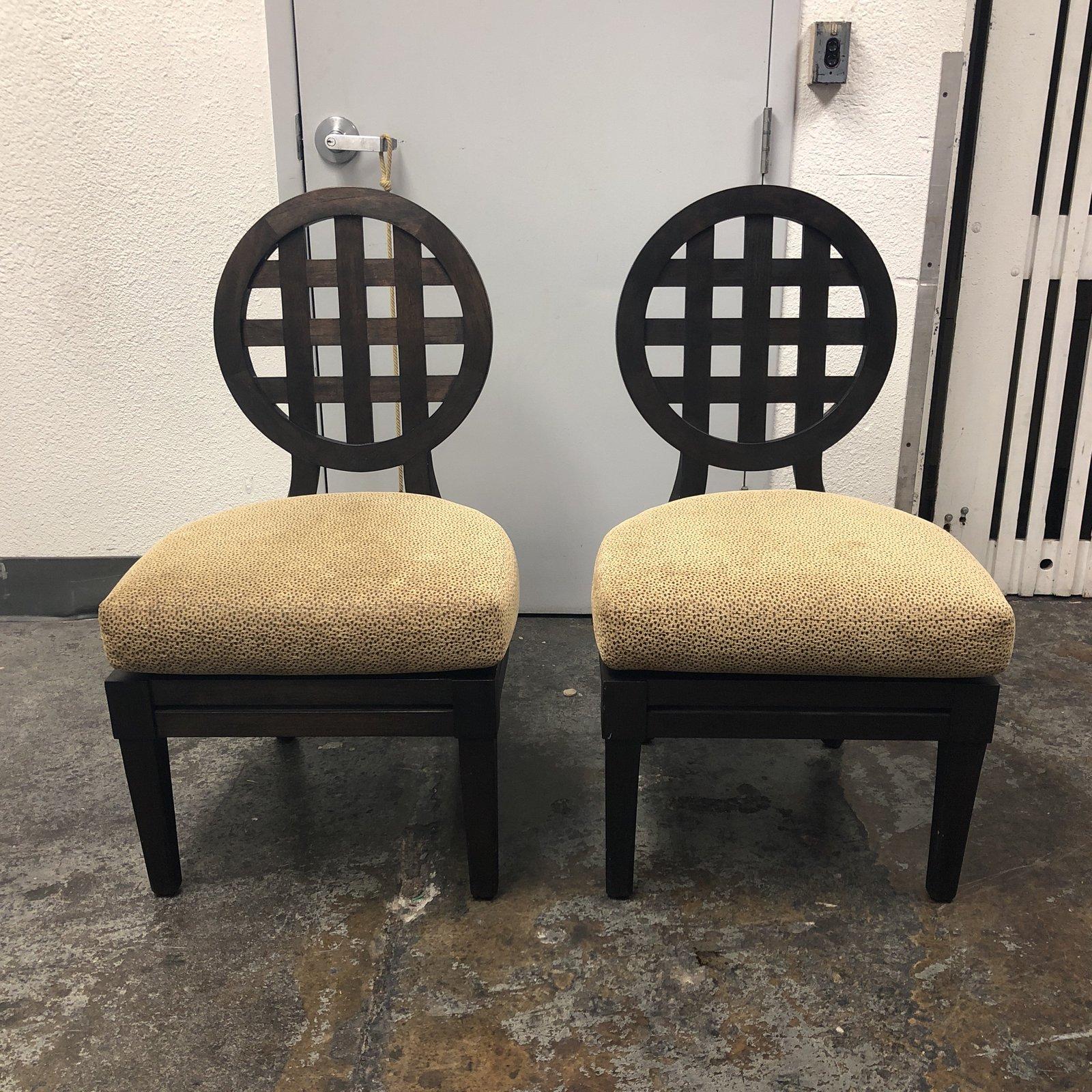 Organic Modern Pair of Portico Side Chairs by Orlando Diaz-Azcuy for McGuire For Sale