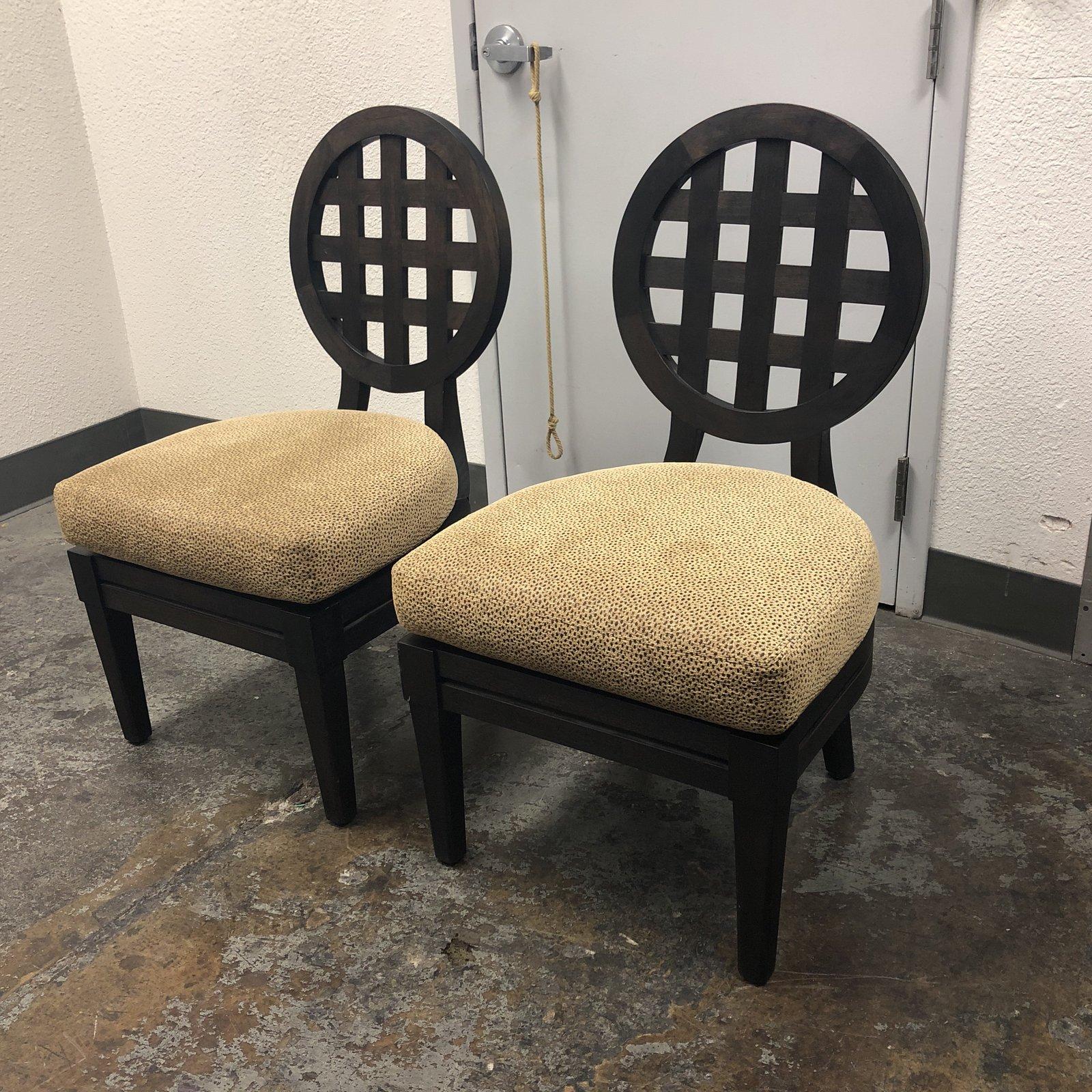 American Pair of Portico Side Chairs by Orlando Diaz-Azcuy for McGuire For Sale