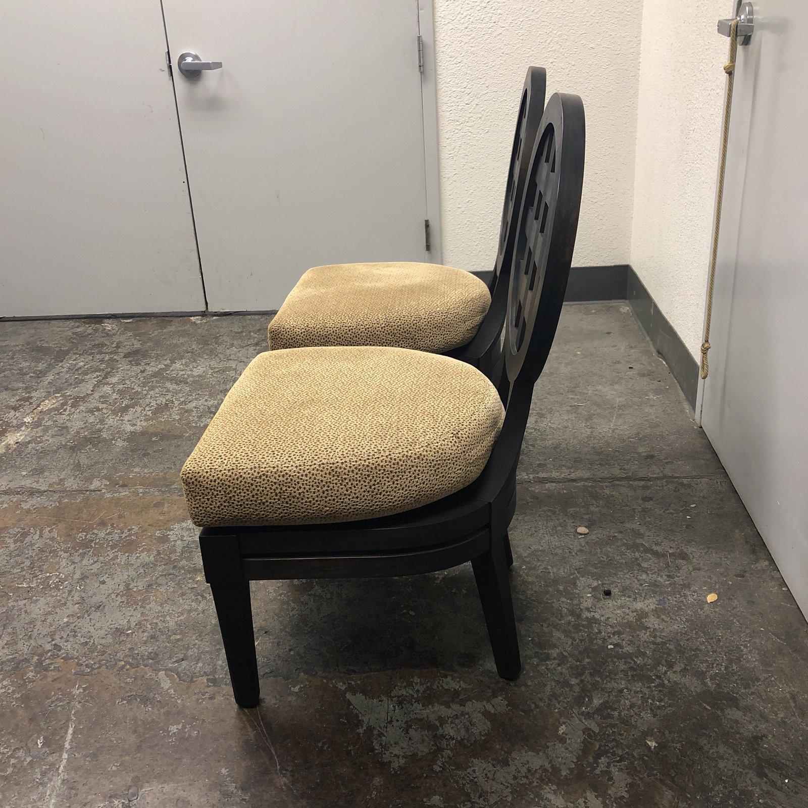 Pair of Portico Side Chairs by Orlando Diaz-Azcuy for McGuire In Good Condition For Sale In San Francisco, CA