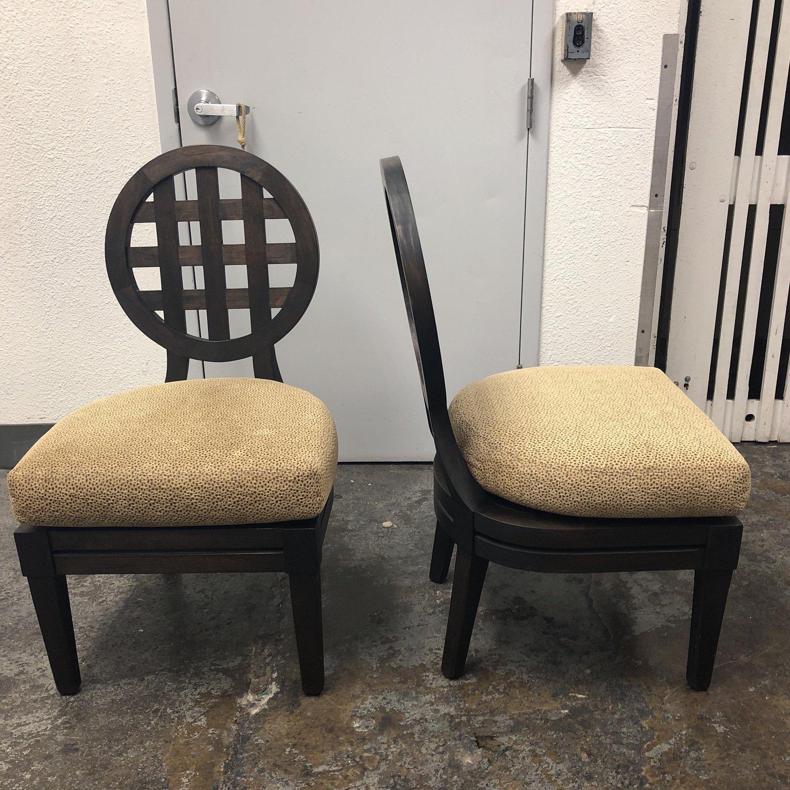 Pair of Portico Side Chairs by Orlando Diaz-Azcuy for McGuire For Sale 1