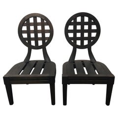 Pair of Portico Side Chairs by Orlando Diaz-Azcuy for McGuire