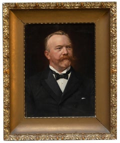 Antique Beaux Arts Oil Portraits, Signed, Early 20th Century