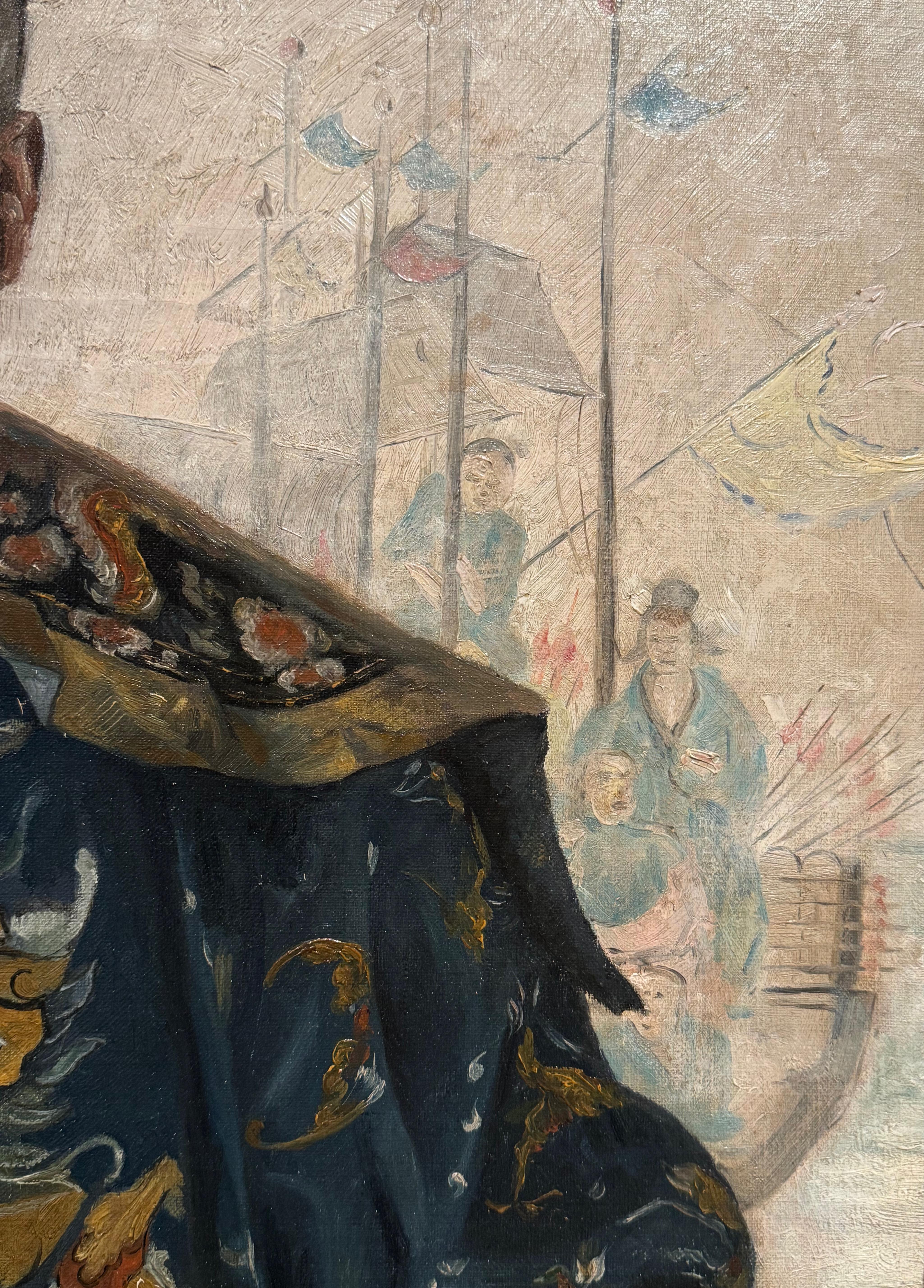 Paar Porträts von Westlern, die als  Wohlhabend  Chinesische Adlige (Französisch) im Angebot