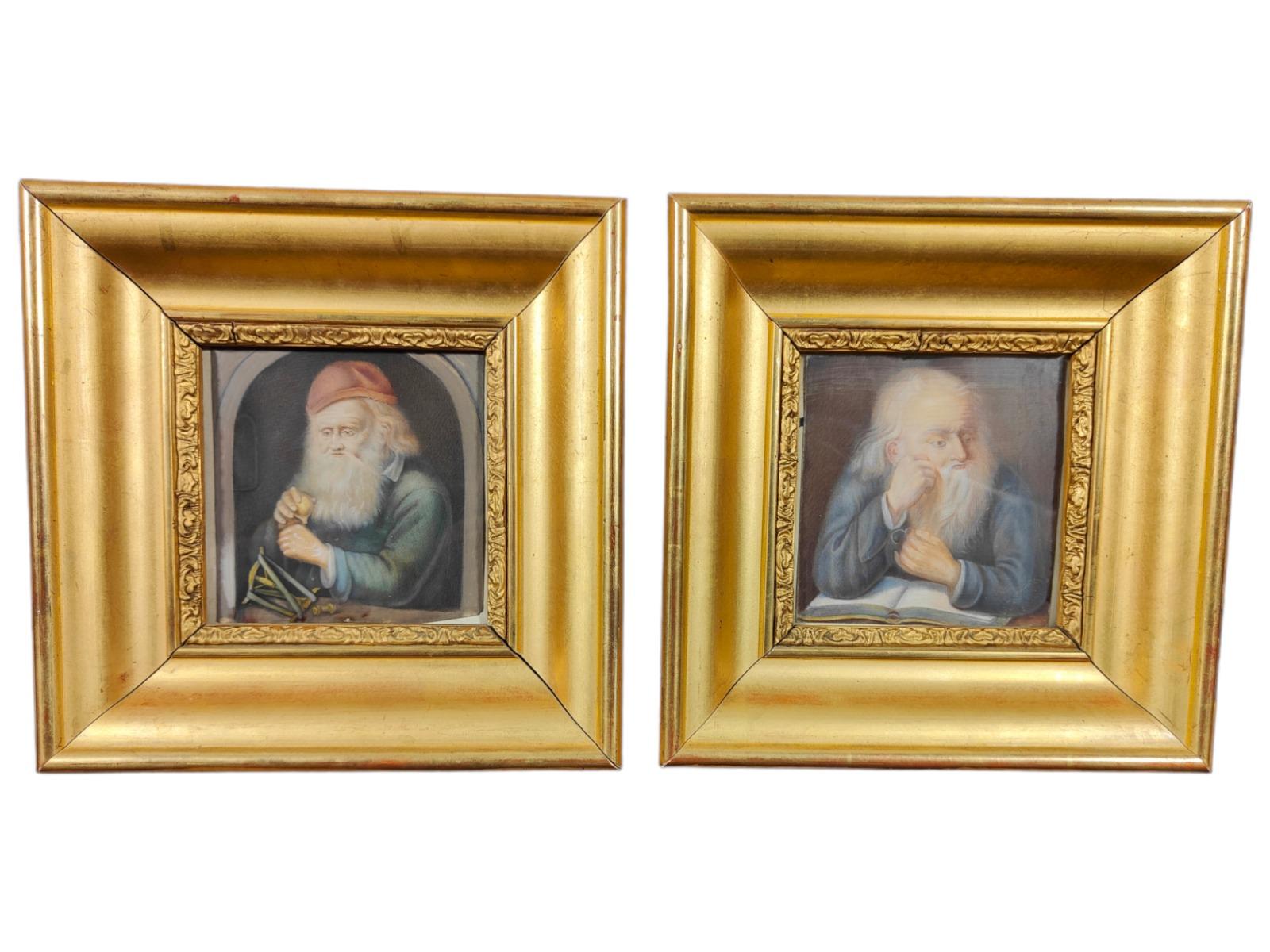Pair of Portraits on Ivory 19th Century For Sale 4