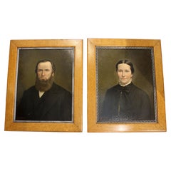 Pair of portraits painted in Amsterdam in 1893 by C. Smith