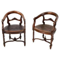 Pair of Portuguese Arm Chairs 19th Century