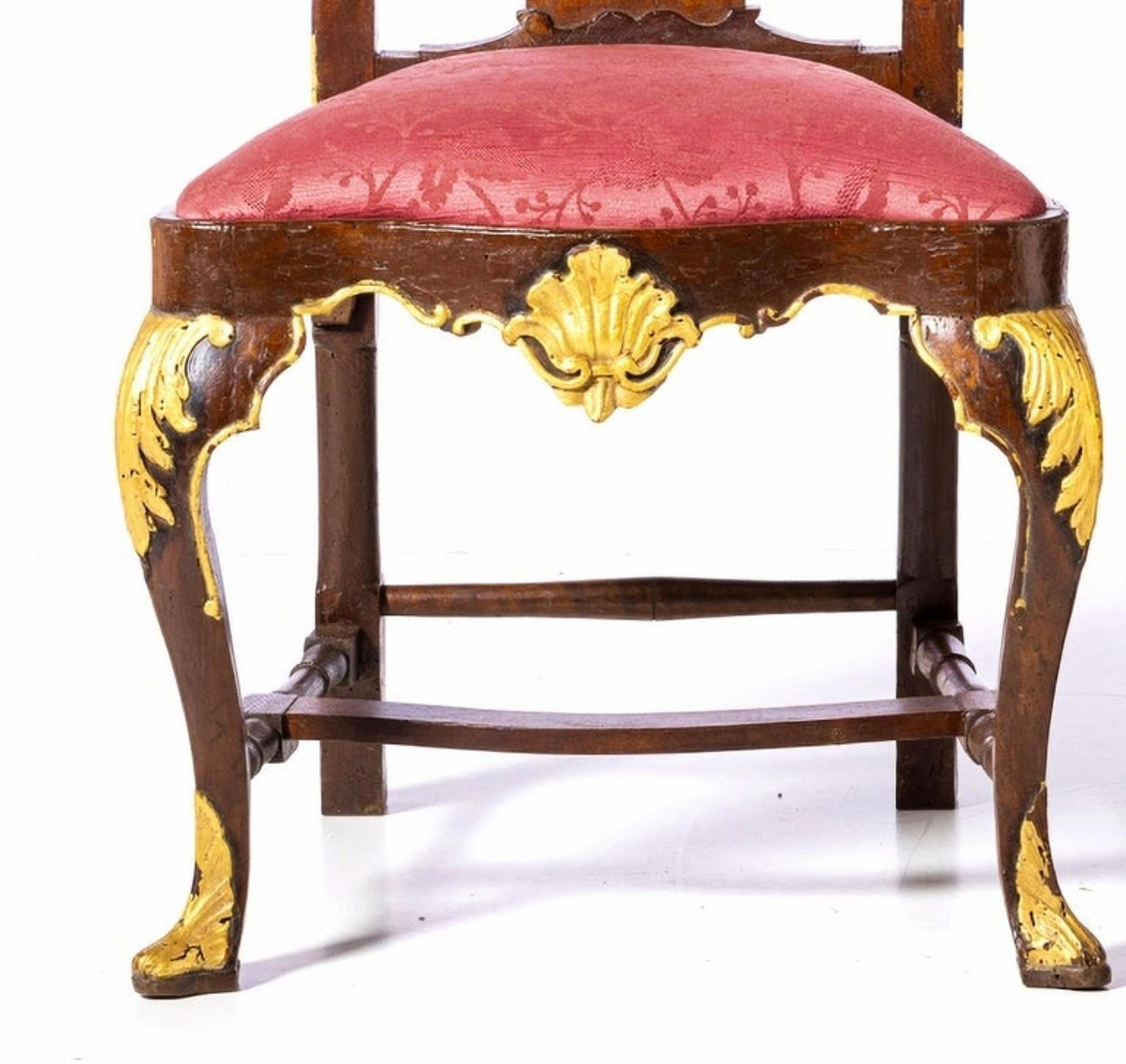 Baroque Pair of Portuguese Chairs 18th Century For Sale