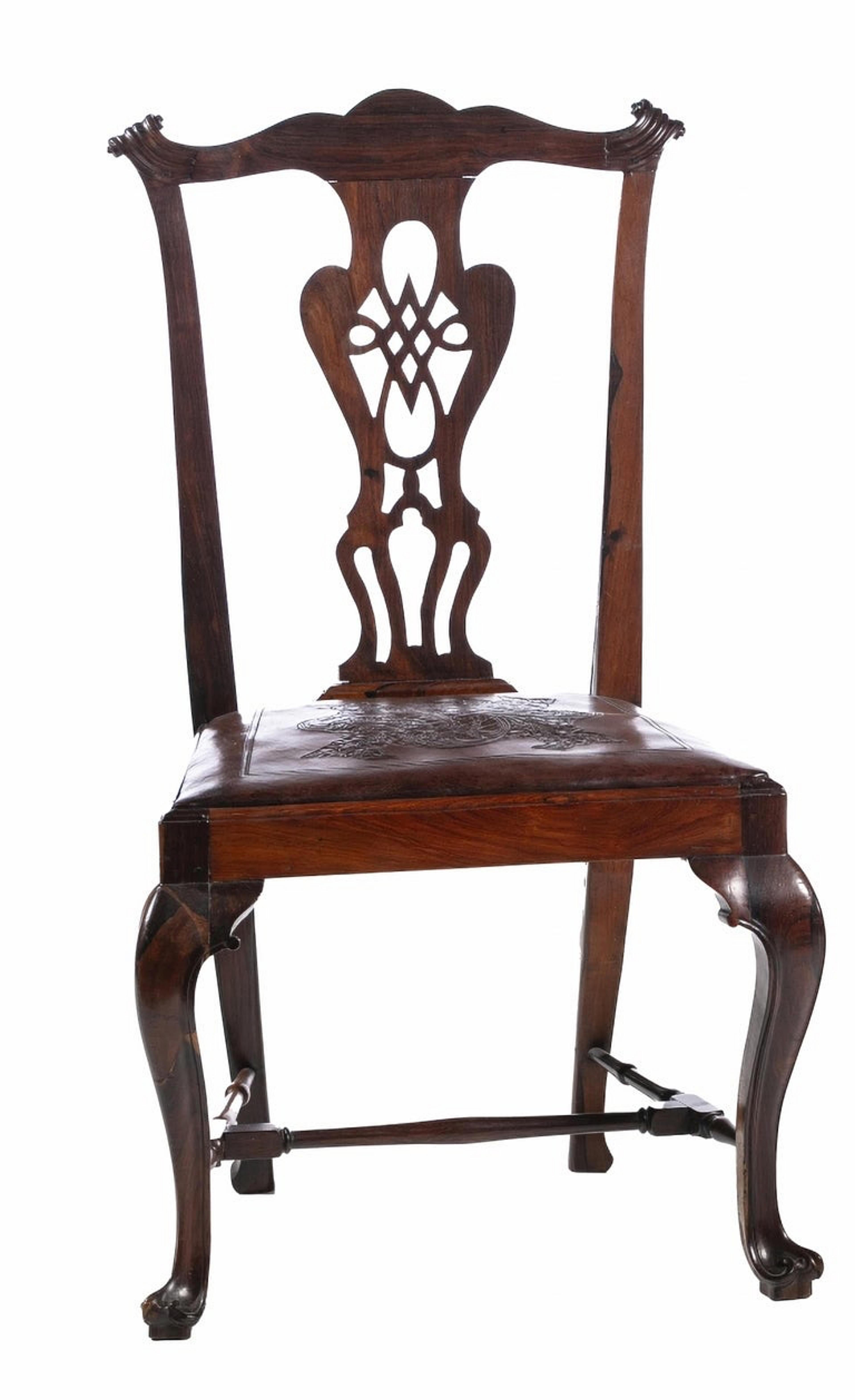 Portuguese PAIR OF PORTUGUESE CHAIRS 18th Century For Sale