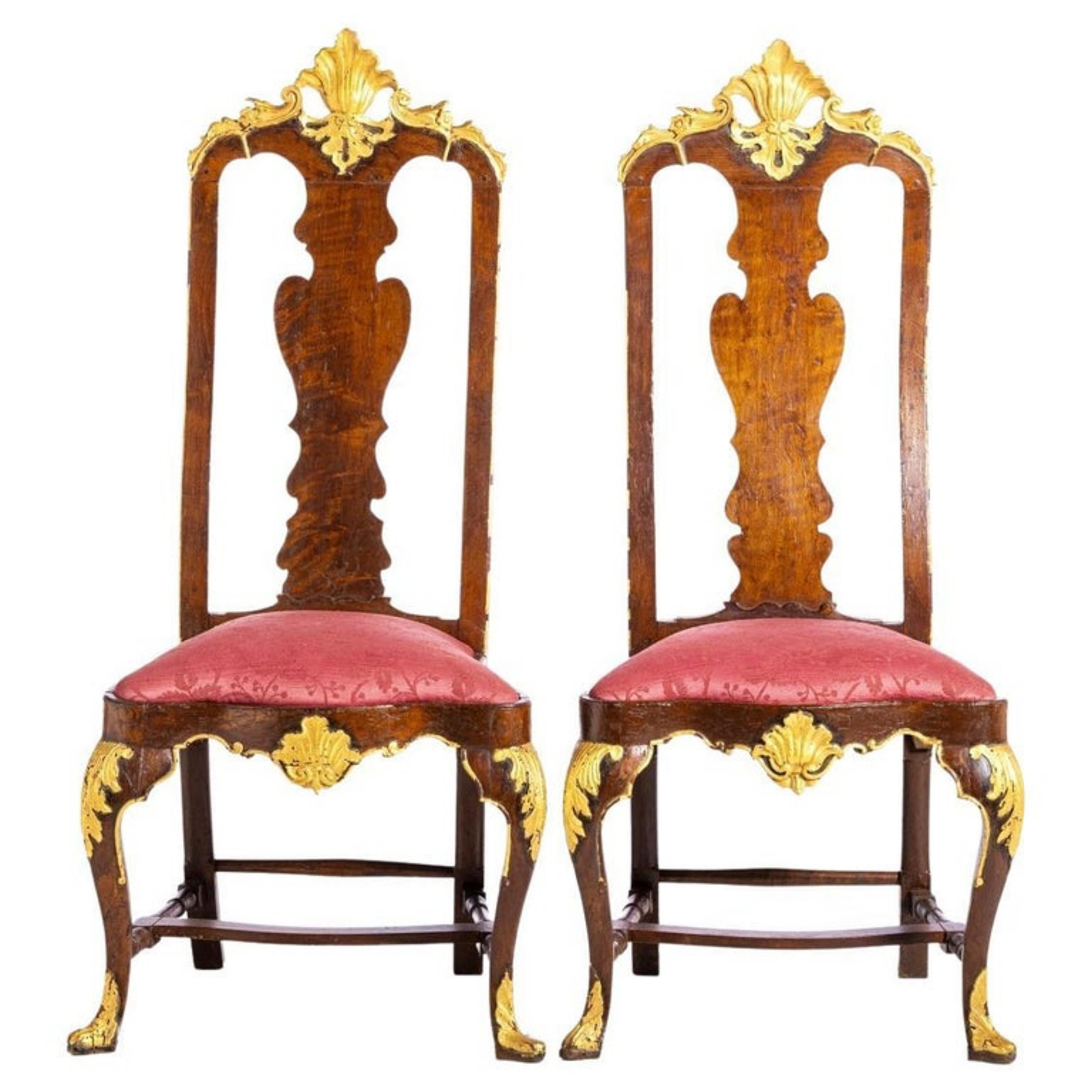 Portugais Paire de chaises portugaises 18ème siècle en vente