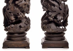 COPPIA DI COLONNE PORTOGHESI DEL XVII SECOLO