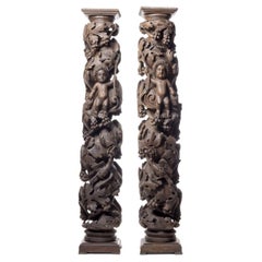 PAIR OF PORTUGUESE COLUMNS 17. Jahrhundert