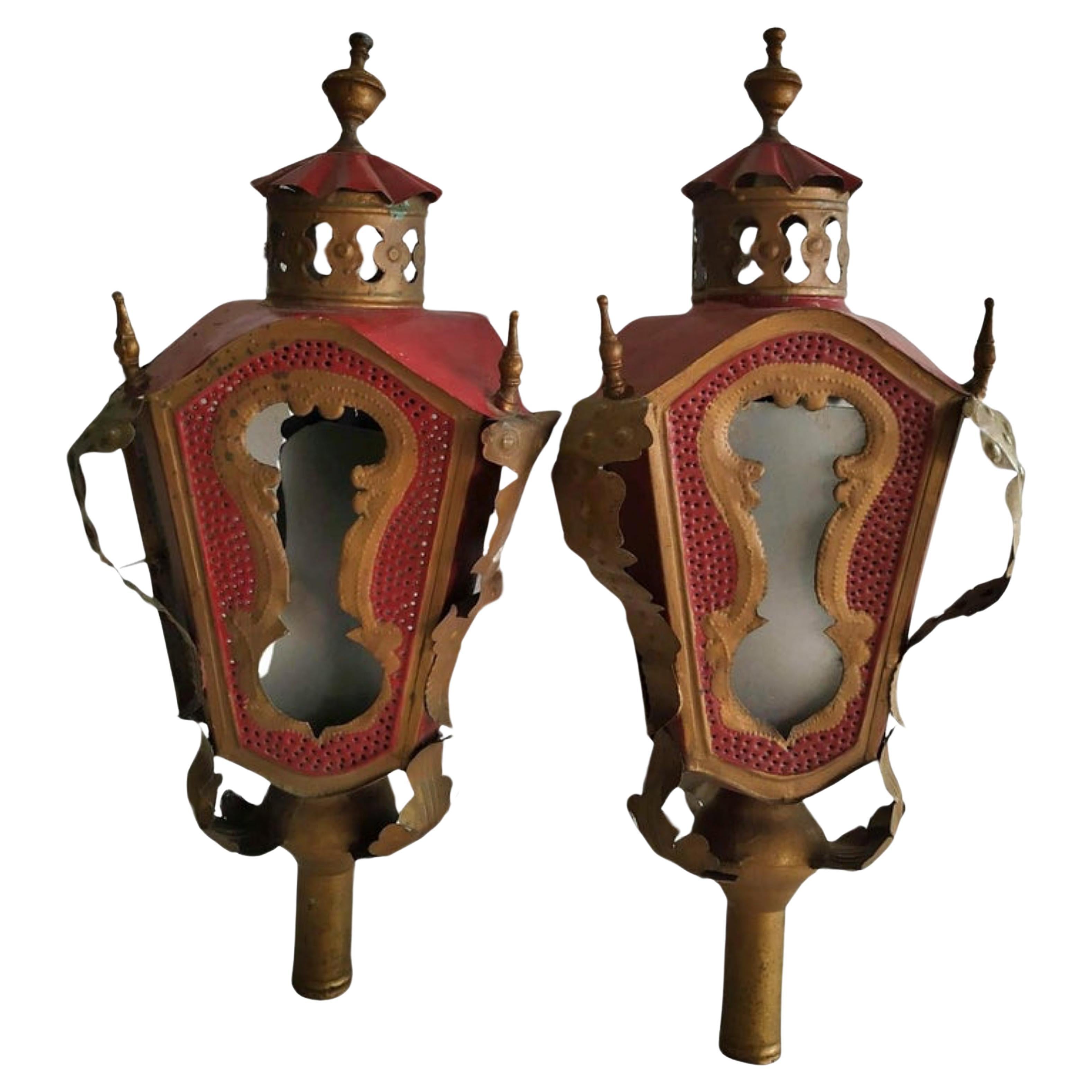 Paire de lanternes portugaises 18ème siècle en vente