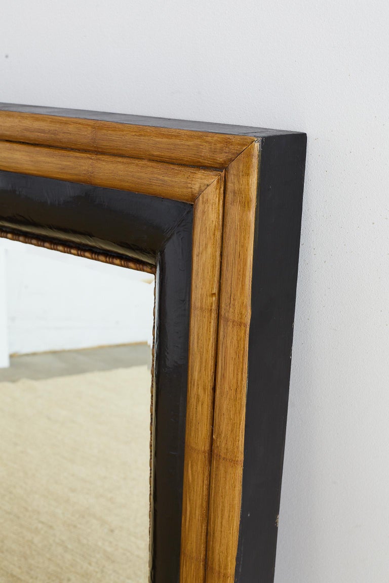 Pair of Portuguese Mirrors with Faux Bamboo Trim at 1stDibs