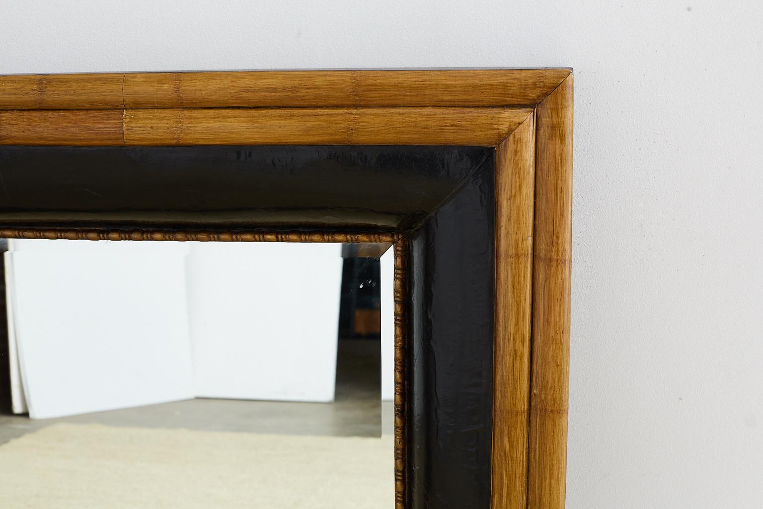 Pair of Portuguese Mirrors with Faux Bamboo Trim 3