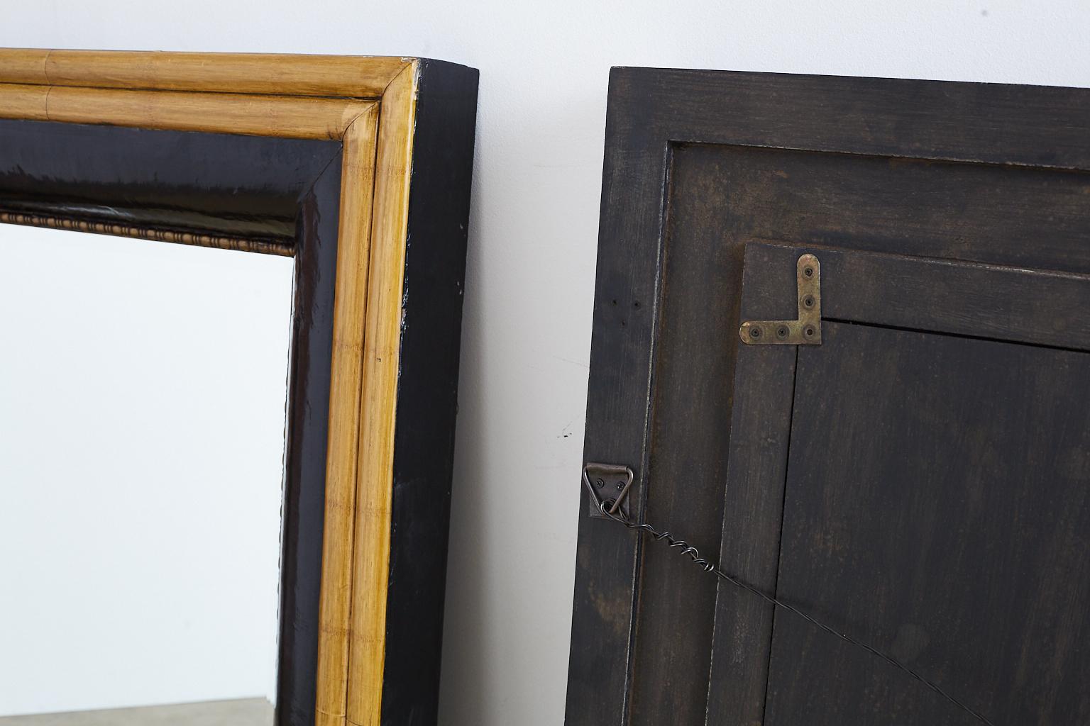 Pair of Portuguese Mirrors with Faux Bamboo Trim 9
