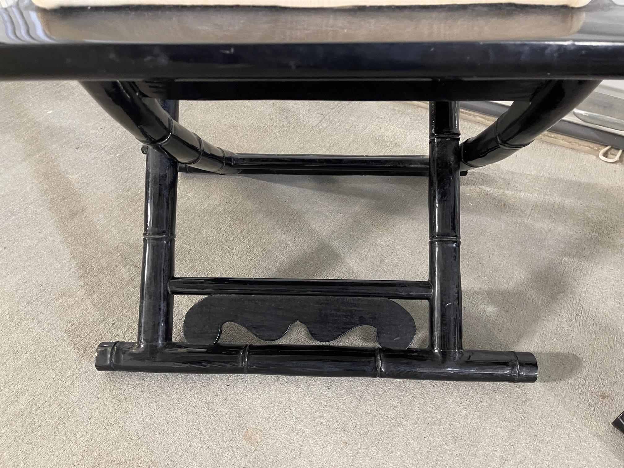 Pair of Possibly Casa Bella Black Lacquer Benches or Stools, 20th Century 2