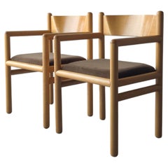 Pair of Post Modern Acorn Arm Chairs by Vignelli