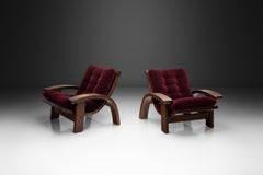 Pair of Post-Modern Adjustable Lounge Chairs, Europe 1980s