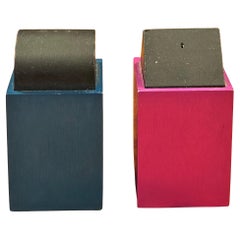 Paire de salières et poivrières postmodernes en aluminium par David Tisdale pour Elika