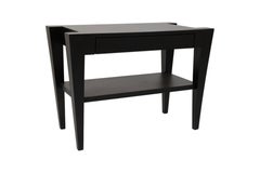 Pair Of Post Modern Ebony Black Architectural Frame Nightstands