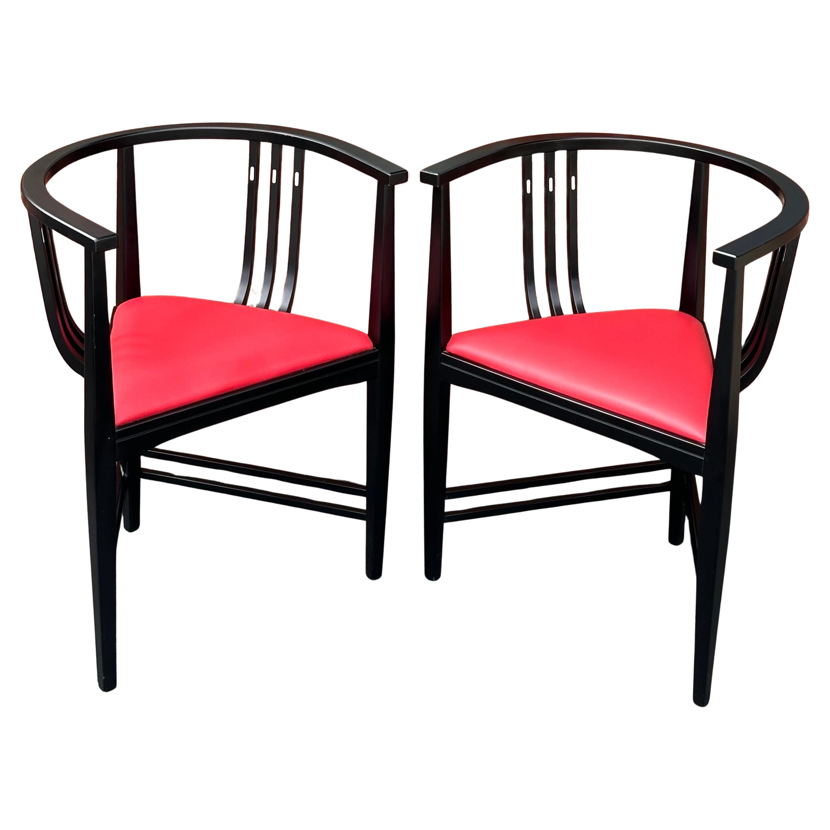 Paire de fauteuils italiens postmodernes dans le style d'Ernest Archibald Taylor en vente 14