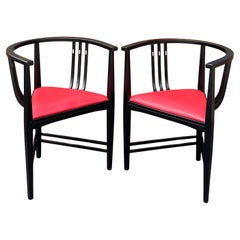 Pair of Post-Modern Italian Armchairs in the Style of Ernest Archibald Taylor