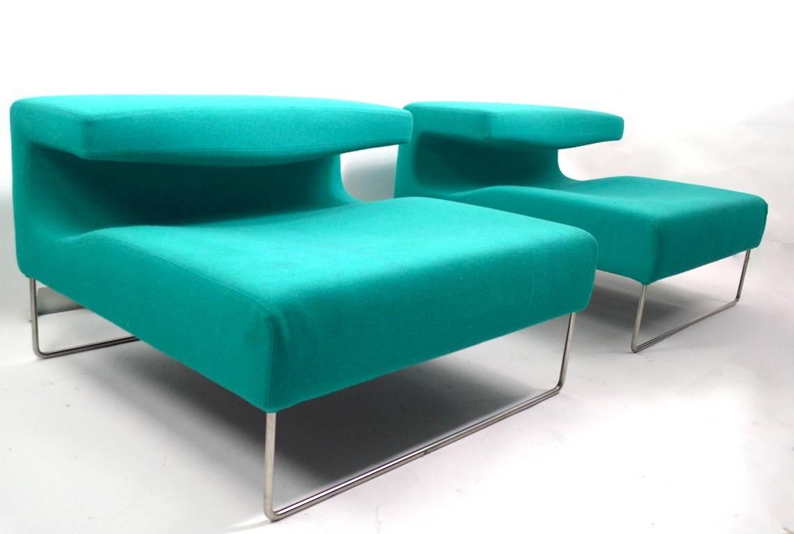 20th Century Pair of Postmodern Italian Lounge Chairs