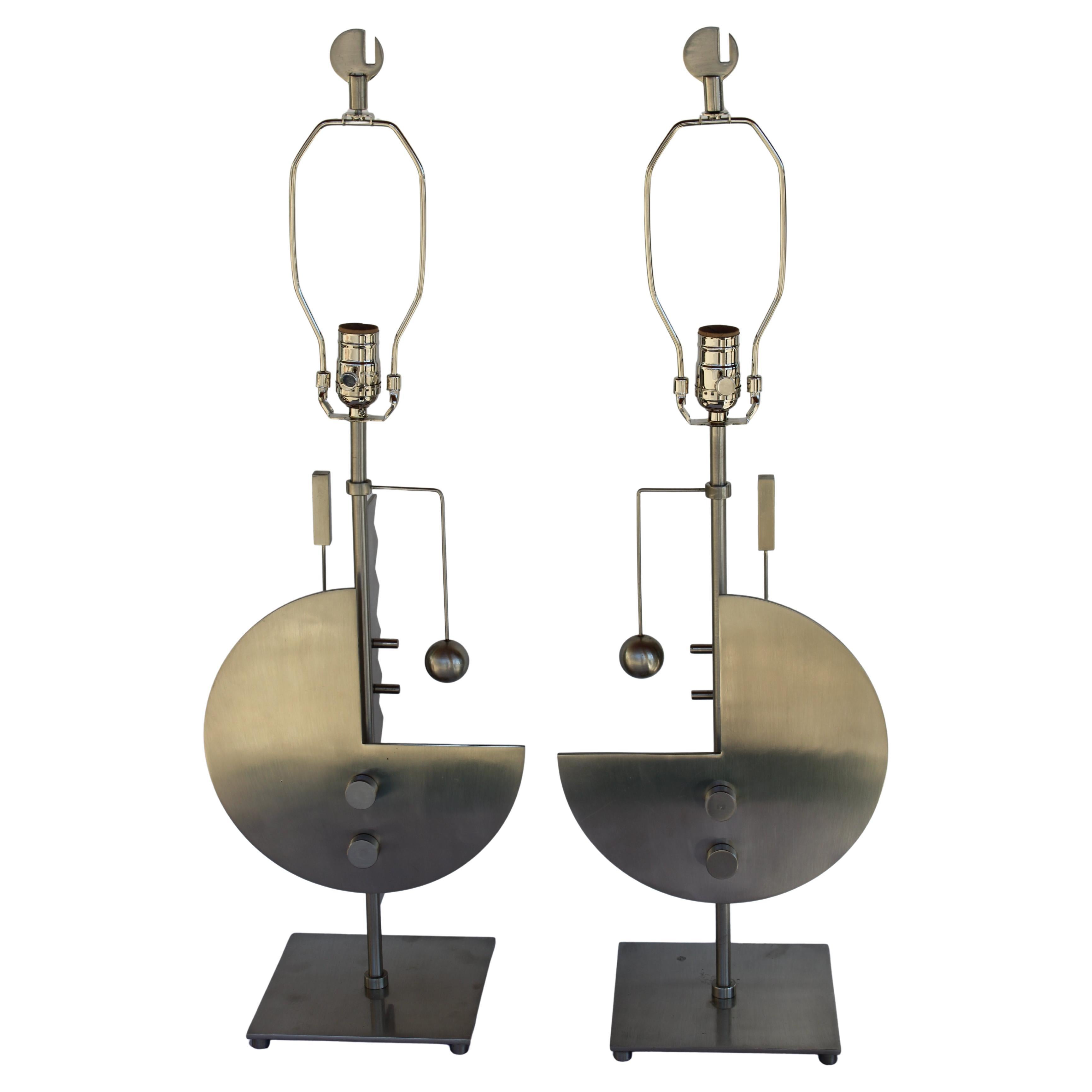 Pair of Post Modern Lamps attrib. to George Kovacs
