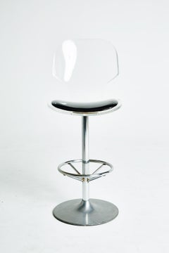 Coppia di sgabelli post-moderni in lucite di Hill Mfg, circa 1980
