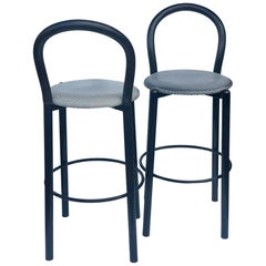 Pair of Postmodern Memphis Era Italian Bar Stools