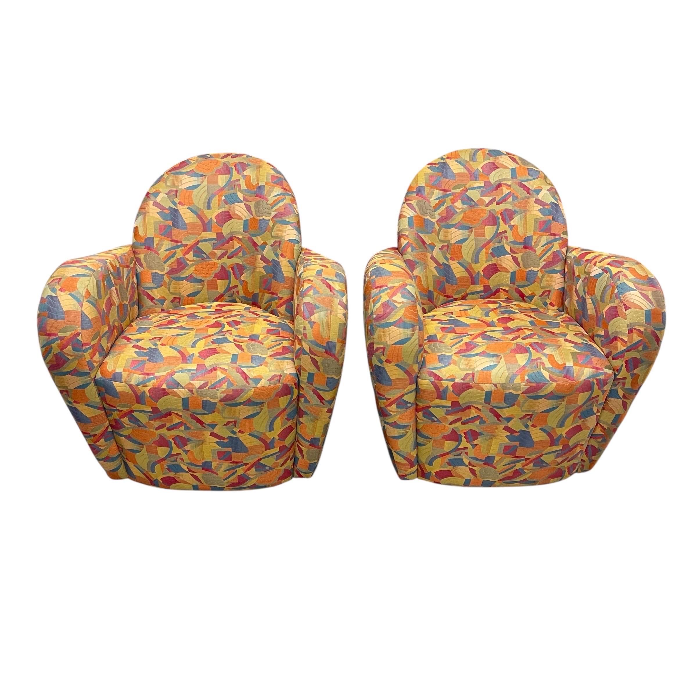 Pareja de sillones postmodernos Michael Wolk 