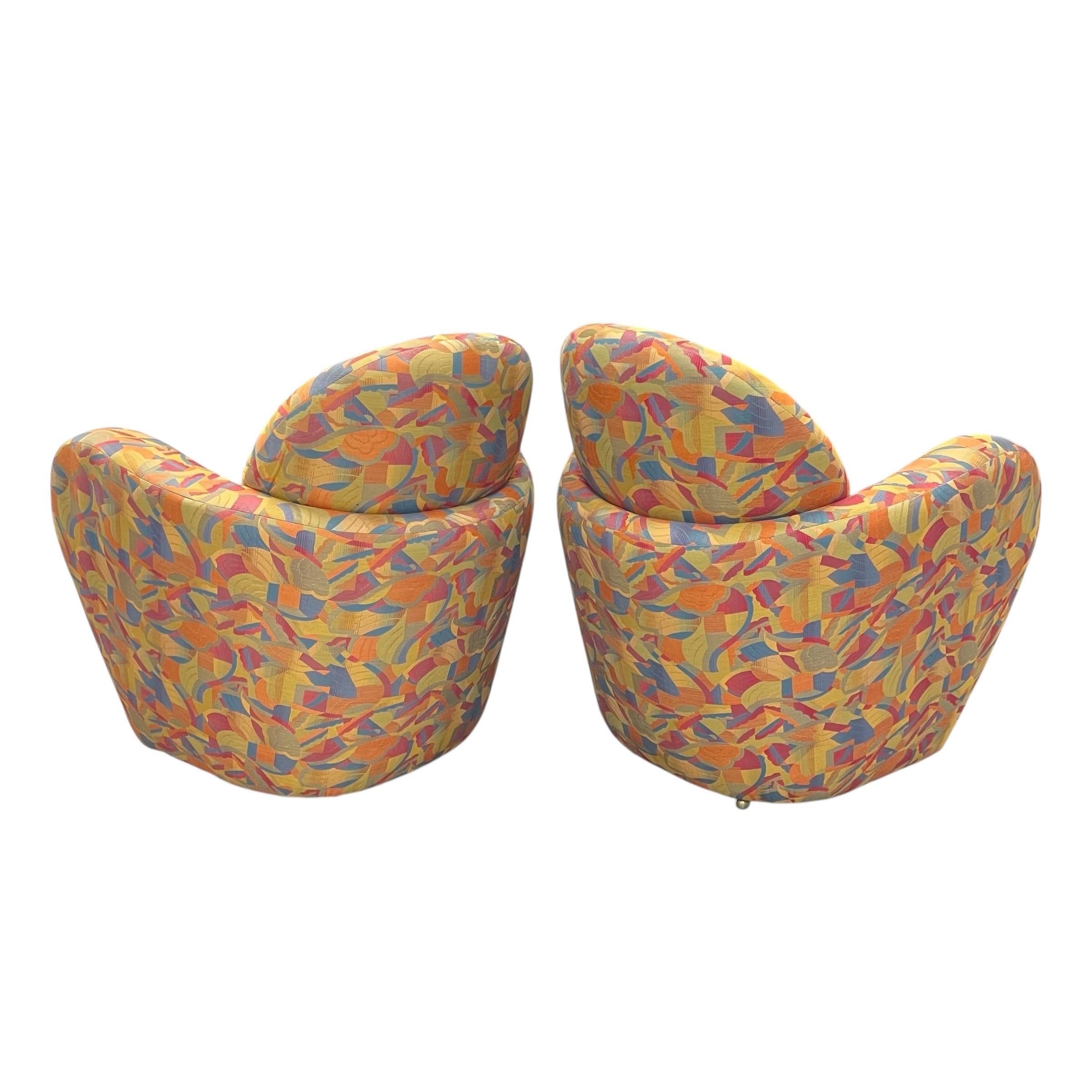 Pareja de sillones postmodernos Michael Wolk 