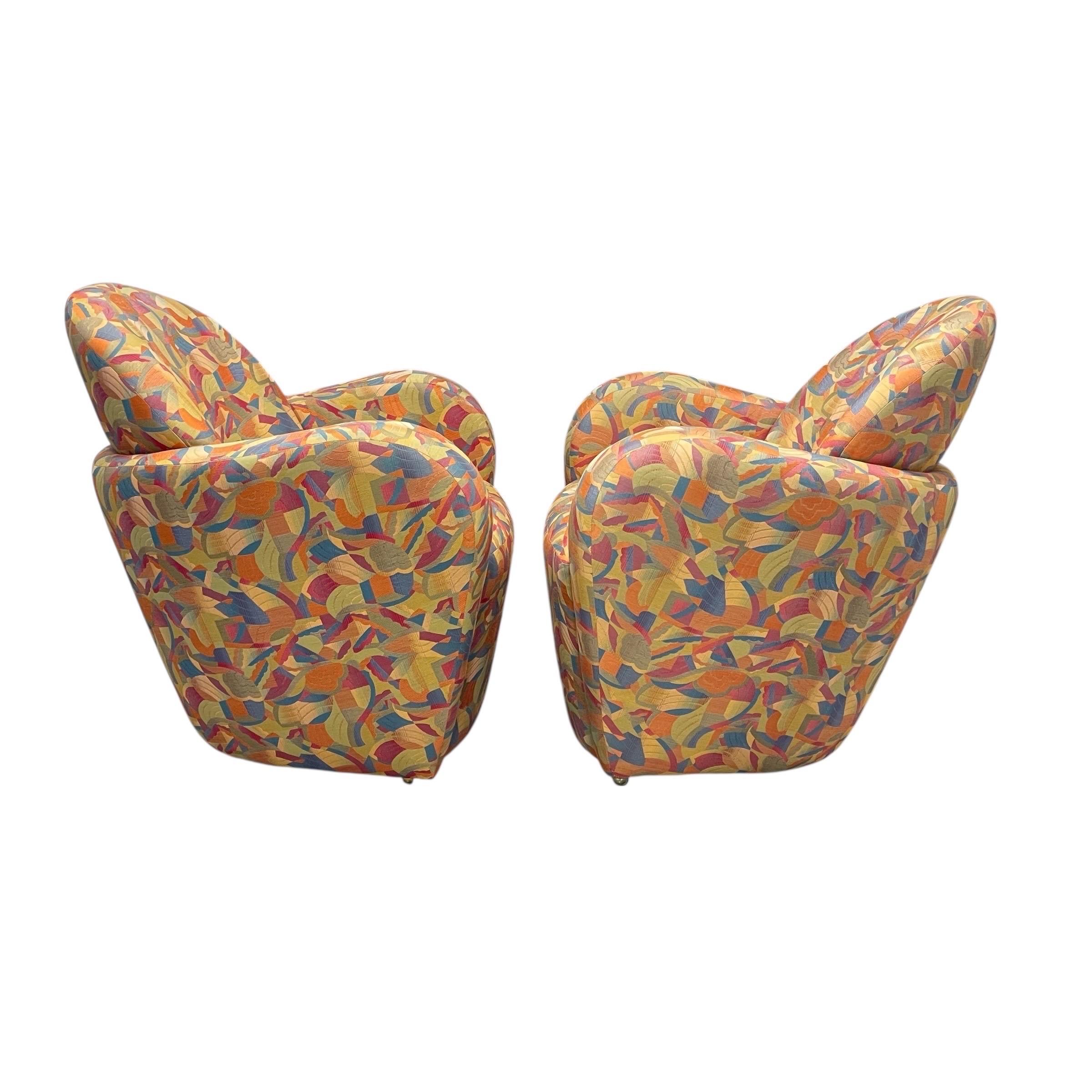 Pareja de sillones postmodernos Michael Wolk 