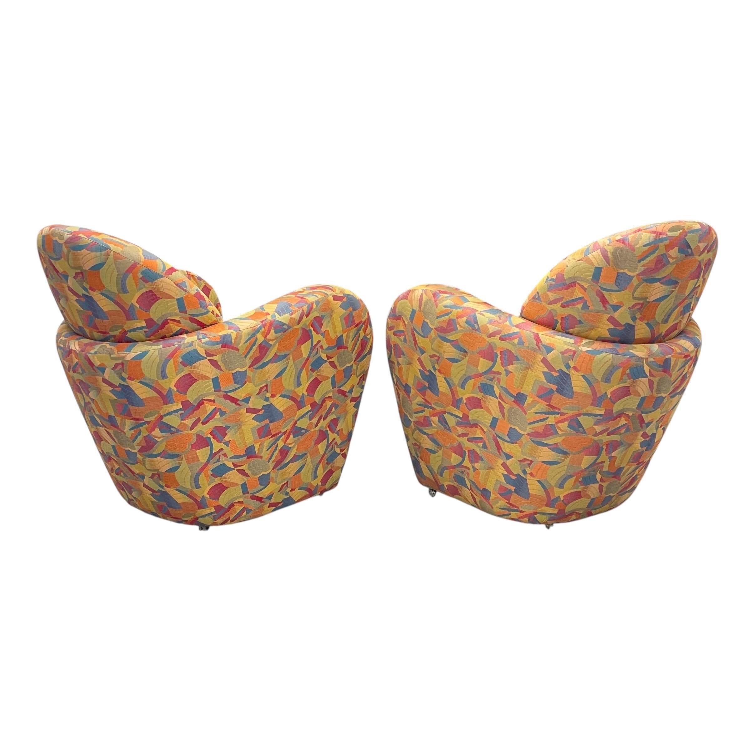 Pareja de sillones postmodernos Michael Wolk 