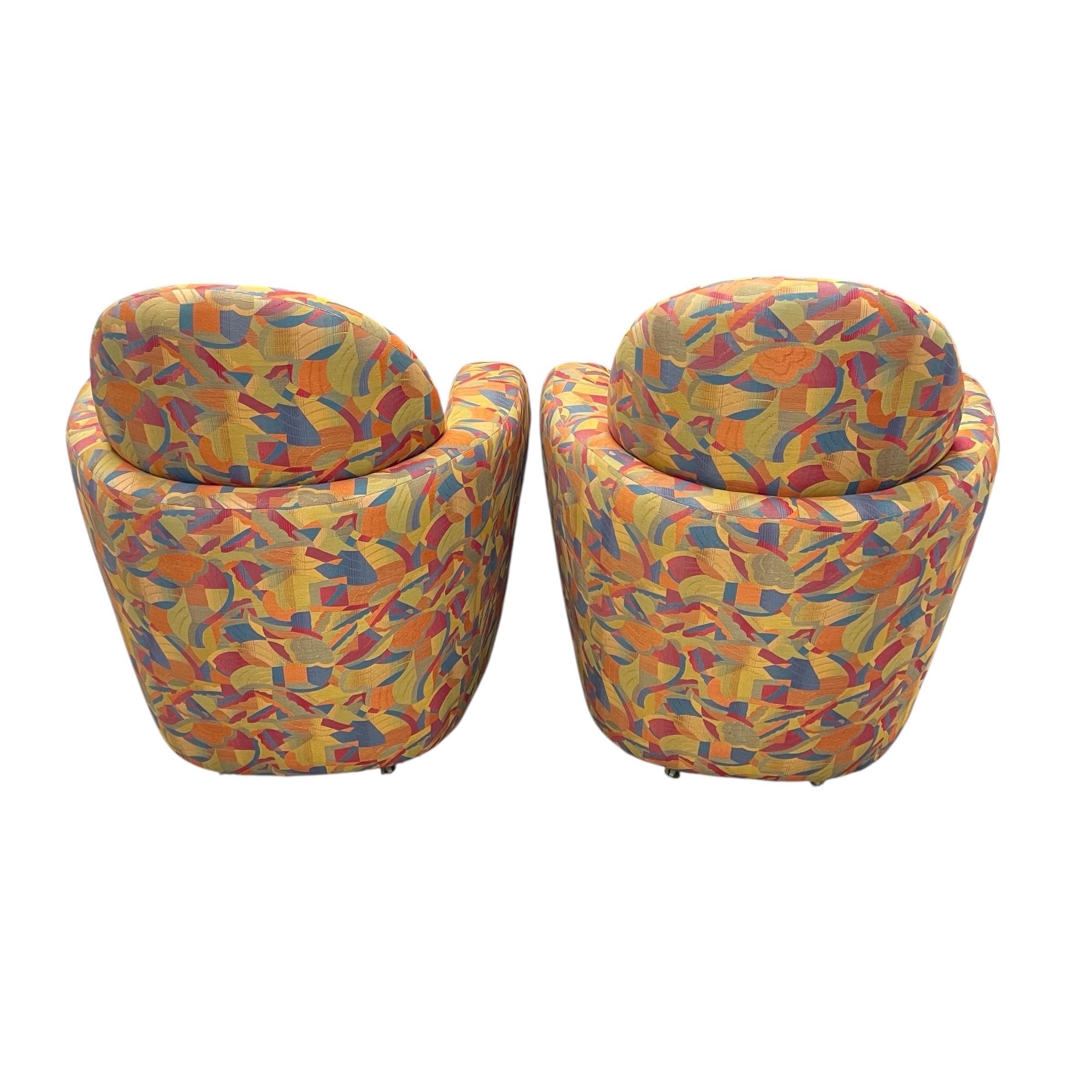 Pareja de sillones postmodernos Michael Wolk 