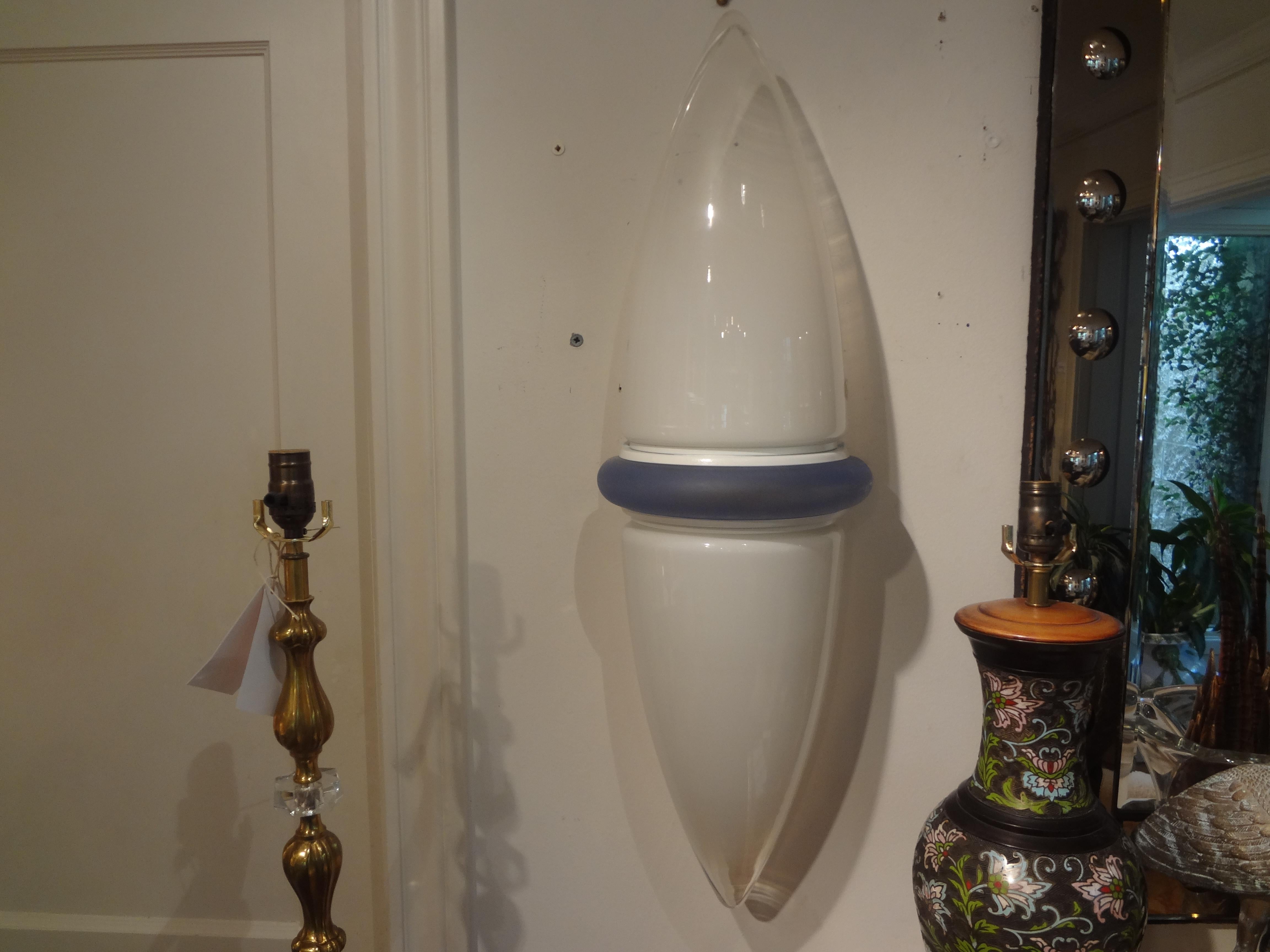 Pair Of Post Modern Murano Glass Sconces. This Monumental Pair Of Post Modern Murano Sconces By Vetro Eseguito Have Been Newly Wired With New Sockets.
Stunning And Most Unusual!